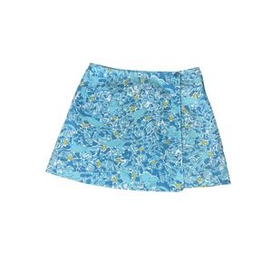 Lilly Pulitzer Reversible Skirt Kiss the Cook Monkey Print and Floral Lion Print